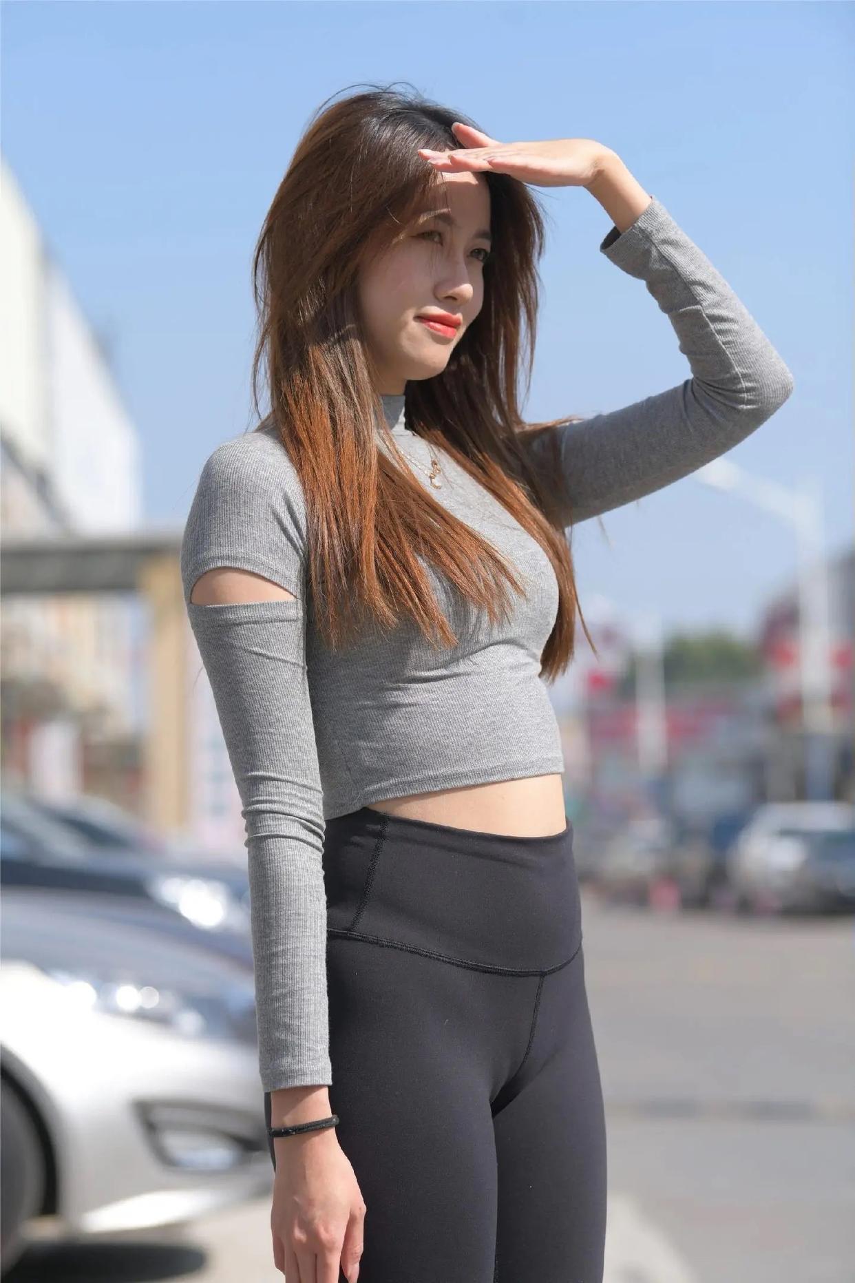 图片[2]-黑色瑜伽裤女孩 J1453 560P1V-20.7GB-小李街拍