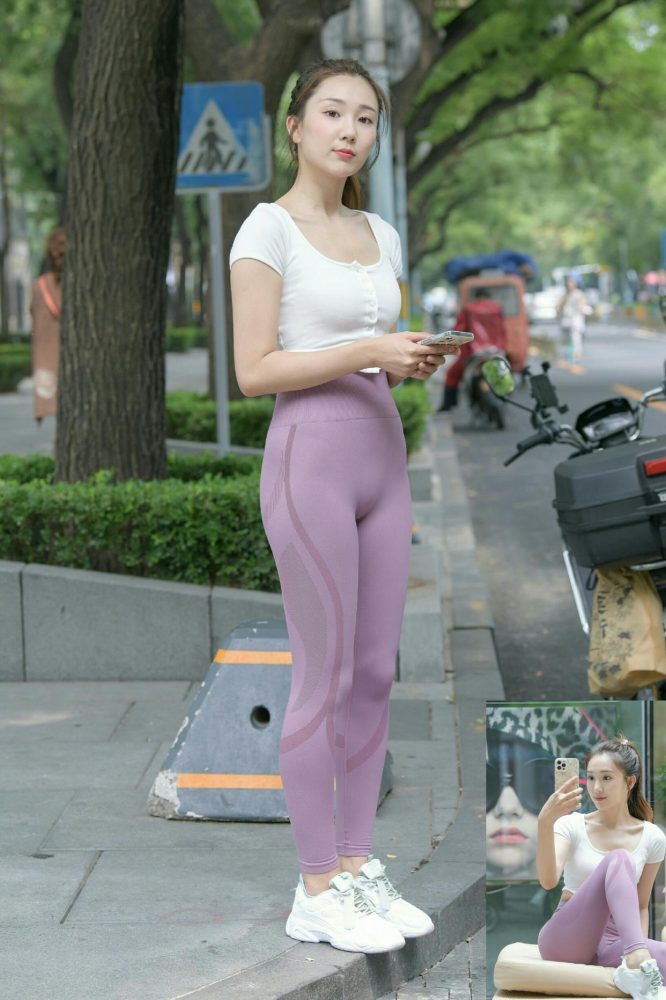 图片[5]-香芋色瑜伽裤高马尾漂亮女孩J2206 545P1V-19.1GB-小李街拍