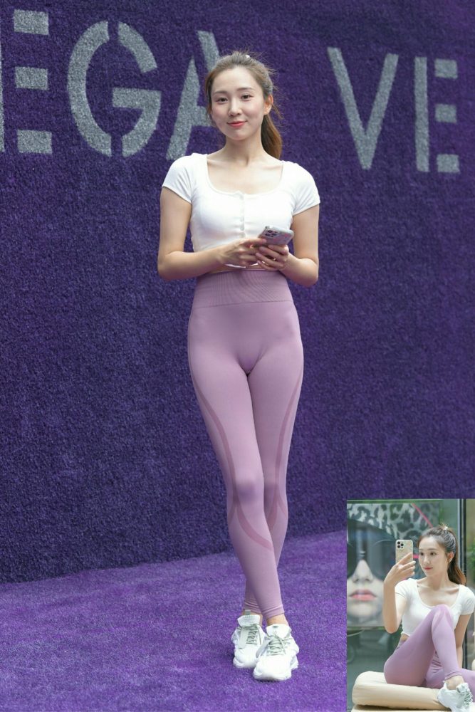 图片[4]-香芋色瑜伽裤高马尾漂亮女孩J2206 545P1V-19.1GB-小李街拍