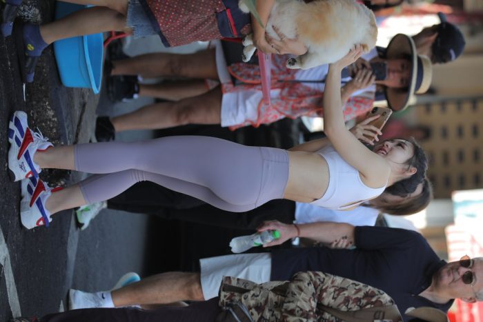 逛街的马尾辫瑜伽老师【556P】00016-小李街拍