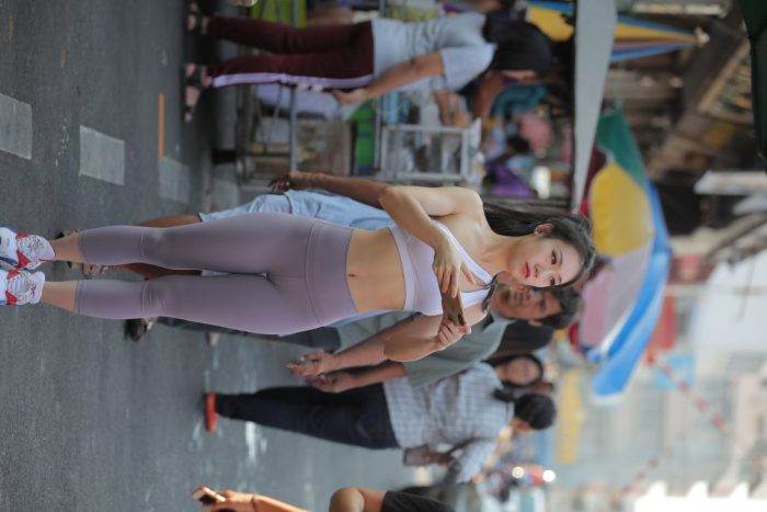 逛街的马尾辫瑜伽老师【556P】00016-小李街拍