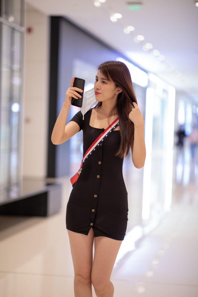 图片[3]-逛商场的黑色包臀裙美丽女孩【385P】00050-小李街拍