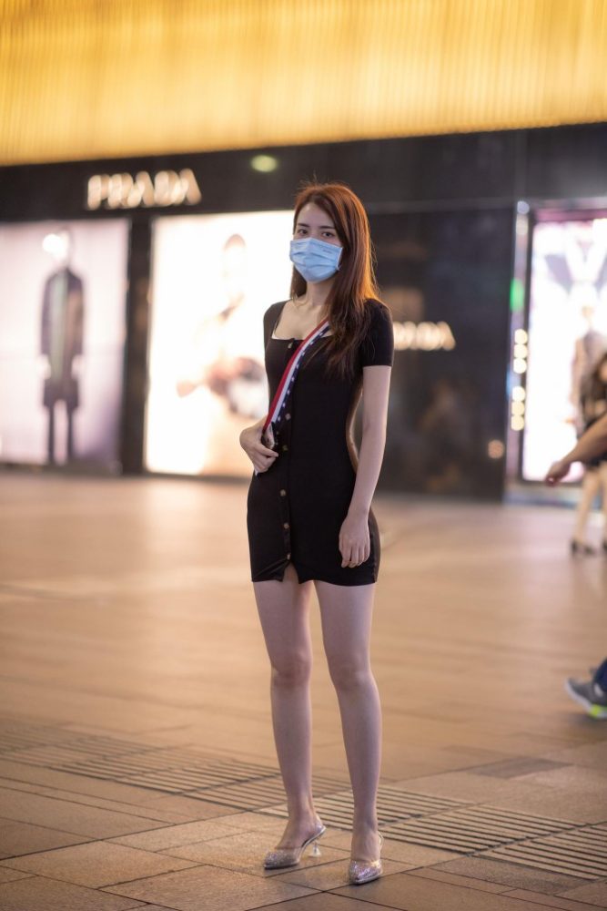 逛商场的黑色包臀裙美丽女孩【385P】00050-小李街拍