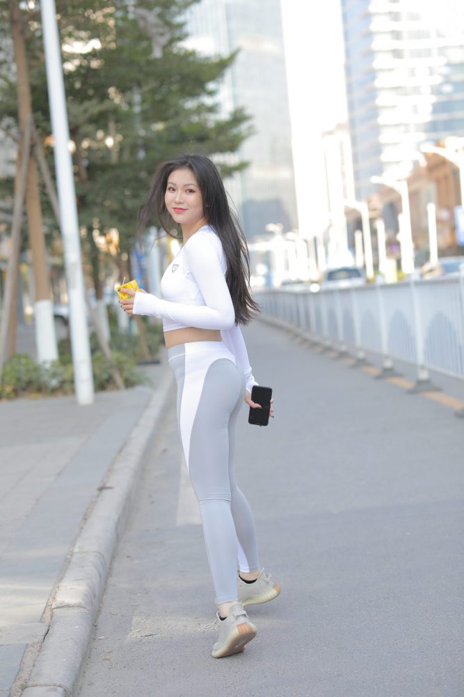 灰色紧身裤【807P】P0003-小李街拍