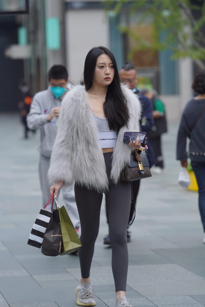 皮草瑜伽裤【103P】P0017-小李街拍