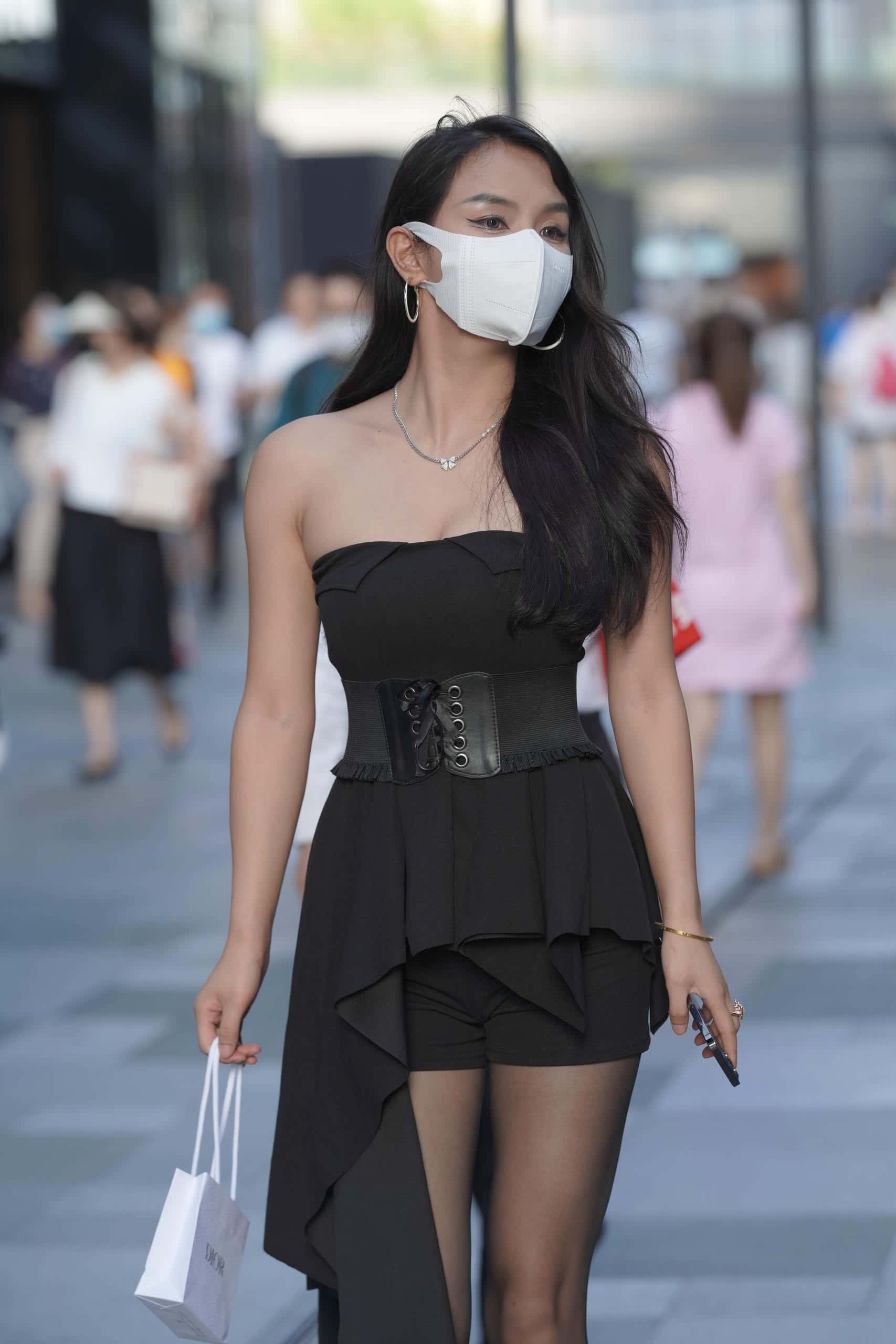 图片[1]-P3050 黑丝时尚靓女【147P】-小李街拍