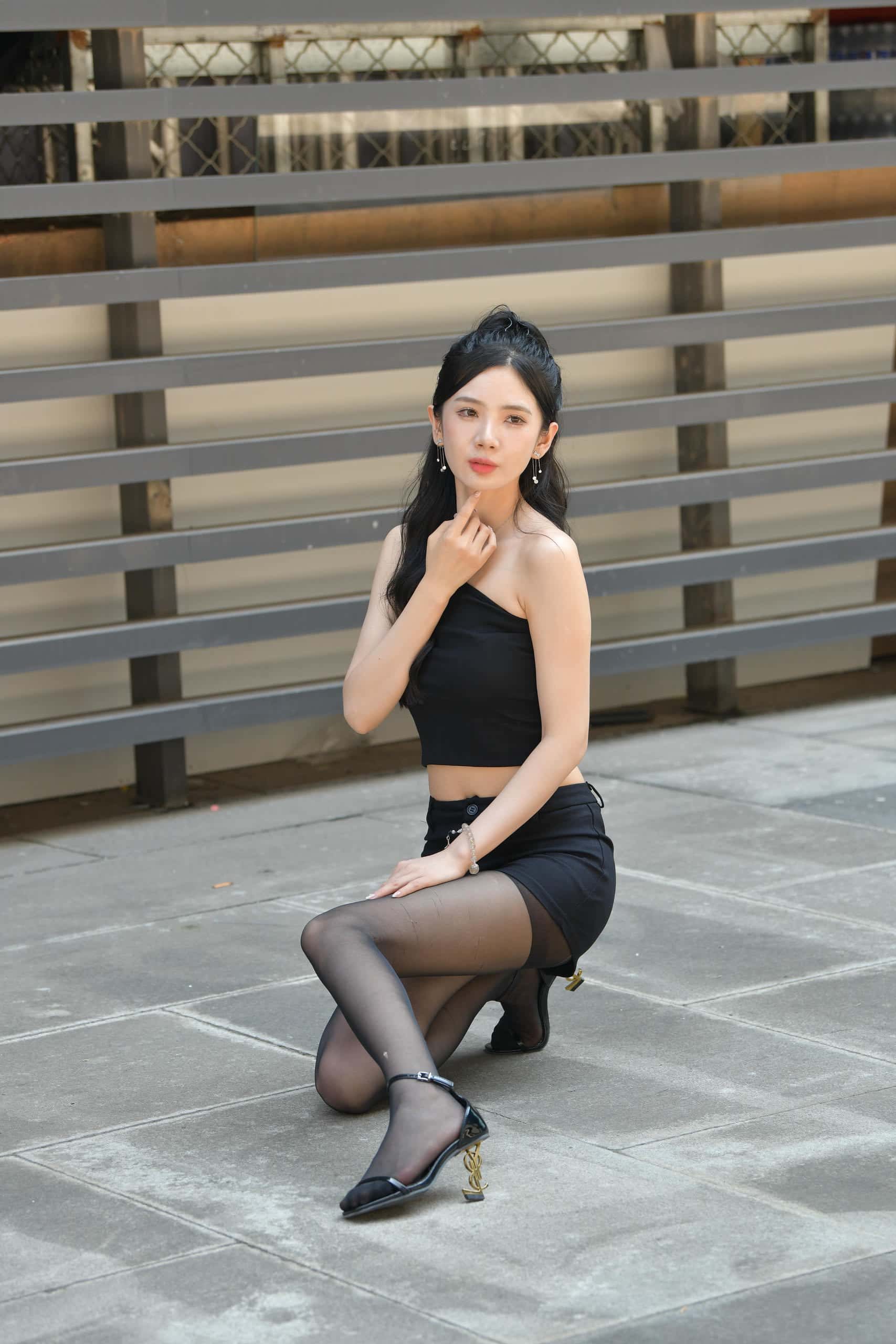 P3067-No.7596 迷人黑色短裤 【117P】-禾野套图